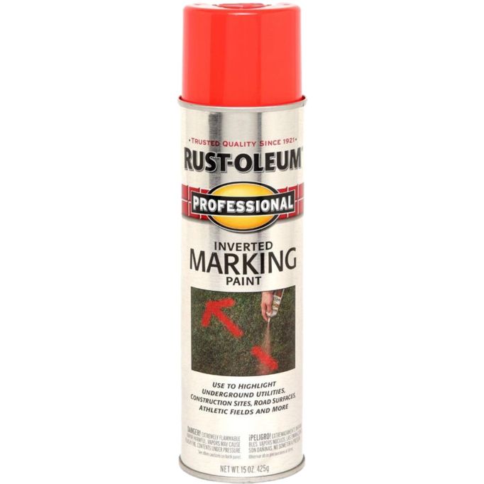 Rust-Oleum 15oz Red-Orange Fluorescent Marking Paint (Contractor Pack of 12)