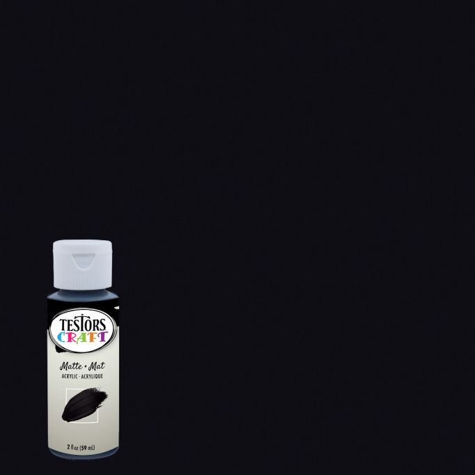 Testors Craft 2oz Black Matte Acrylic Paint