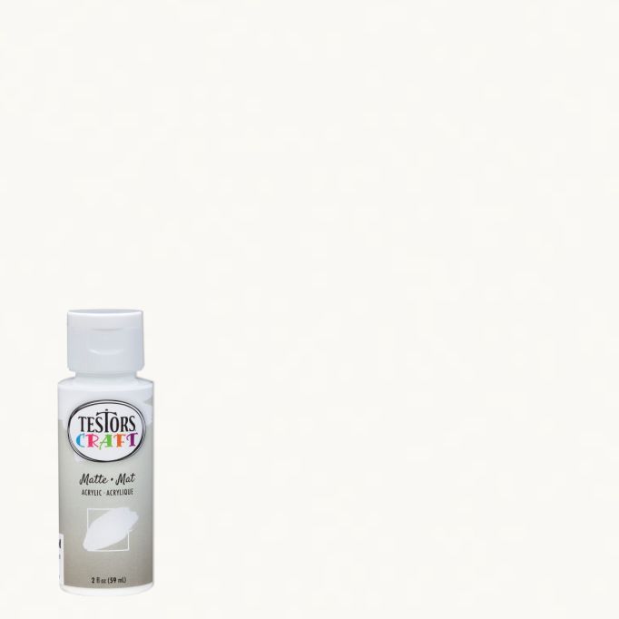 Testors Craft 2oz White Matte Acrylic Paint