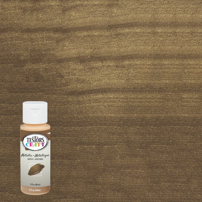 Testors Craft 2oz Gold Metallic Acrylic Paint