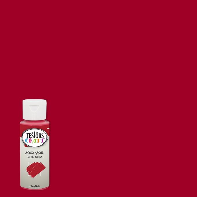 Testors Craft 2oz Ruby Matte Acrylic Paint