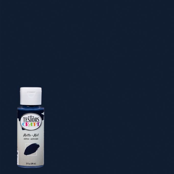 Testors Craft 2oz Navy Blue Matte Acrylic Paint