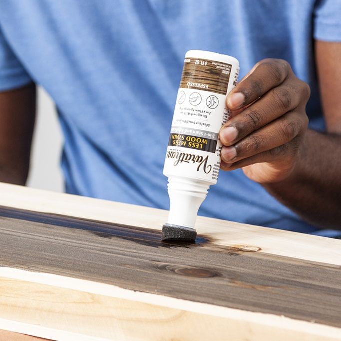 Varathane 4oz Semi-Transparent Espresso Water-Based Less Mess 2-in-1 Wood Stain & Applicator