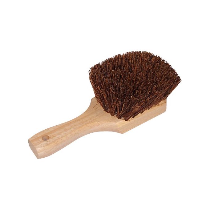 DQB 8" Palmyra Utility/Pot Scrub Brush Wood Handle