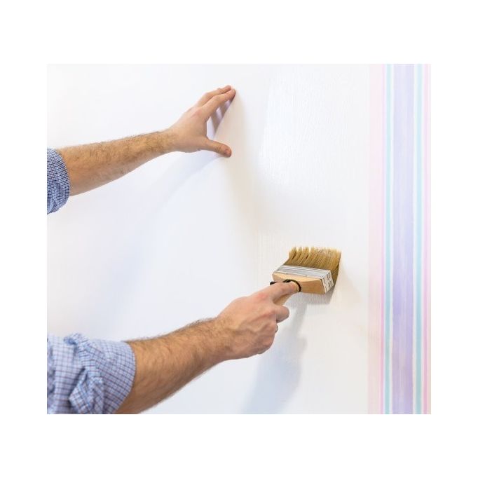 DQB 6" x 3" Trim 2-Row White Tampico Paste Brush