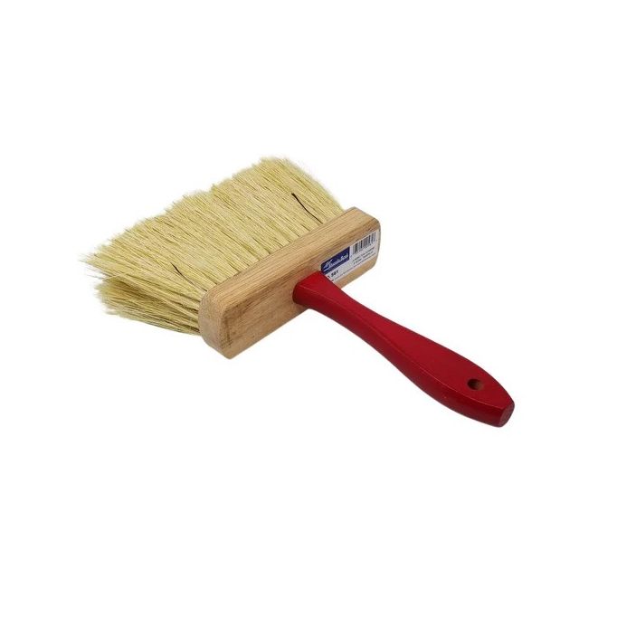 DQB 6-1/2" x 4" Trim 5-Row White Tampico Masonry Brush w/ Red Handle