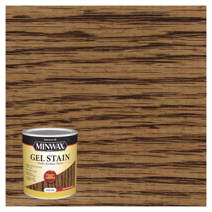 Minwax 1Qt Aged Oak Semi-Transparent Gel Stain (High Performance)