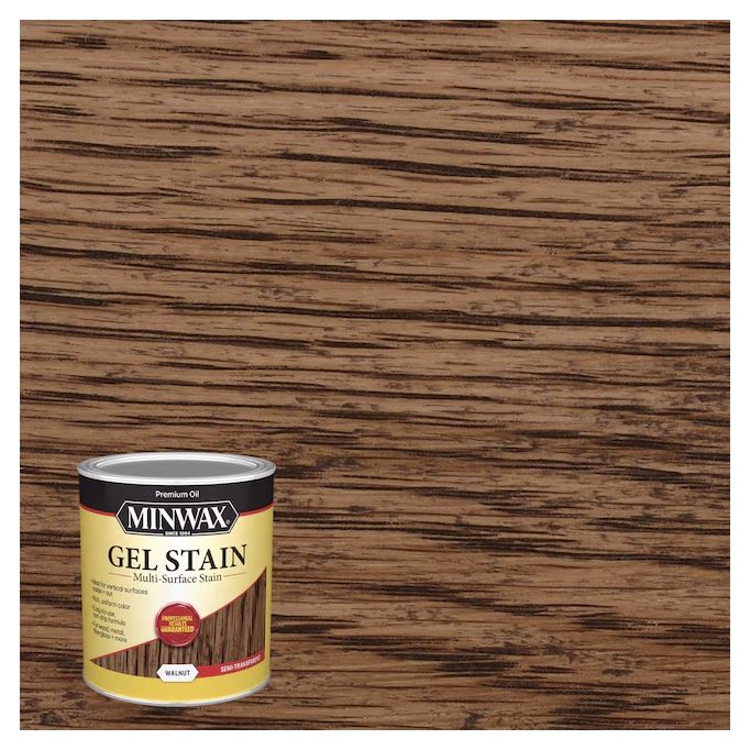Minwax 1Qt Walnut Semi-Transparent Gel Stain (High Performance)