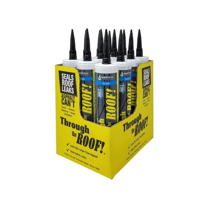 Sashco 10.5oz Black Through the Roof! Roof Repair Sealant (High Performance)