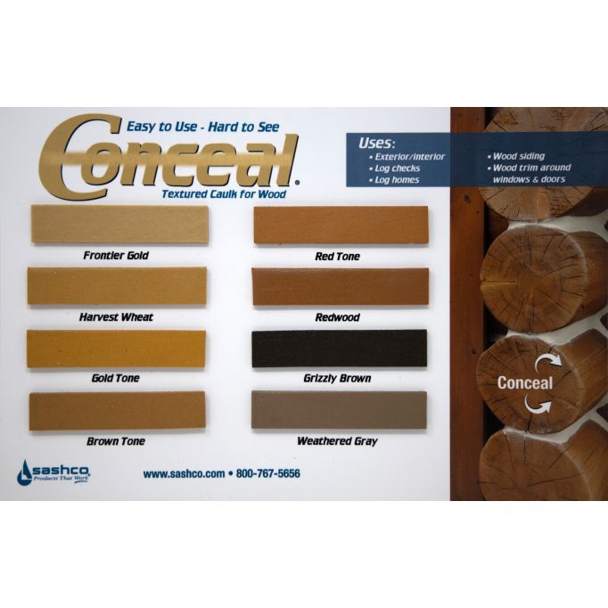 Sashco 10.5oz Redwood Conceal Textured Caulk (Formerly Called Santa Fe Trail)
