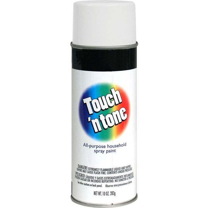 Derusto 12oz Flat White Touch 'n Tone All Purpose Spray Paint