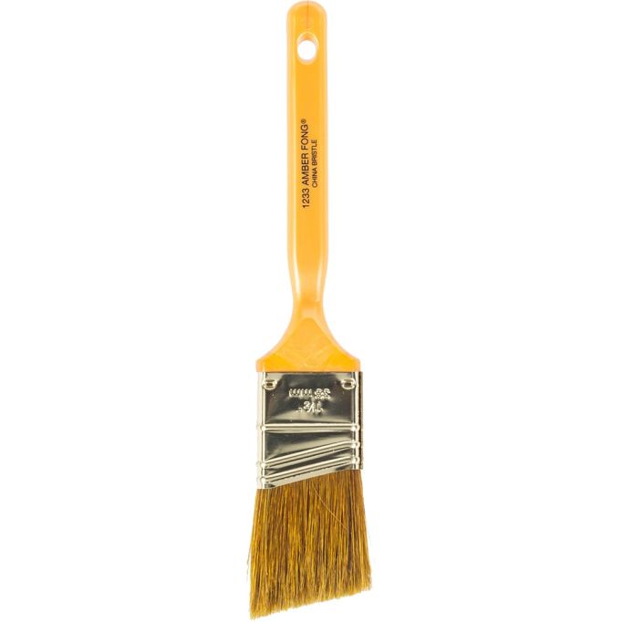 Wooster 1-1/2" Amber Fong Brown China Bristle Angle Sash Paint Brush