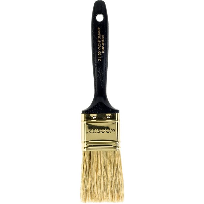 Wooster 1-1/2" Yachtsman White China Firm Bristle Flat Varnish Paint Brush