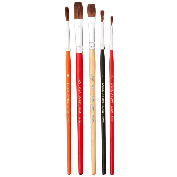 Wooster Decorator's Choice Artist Brush Canister 144pc Set (Round - 30 #2, 30 #4 & 24 #6; Flat - 24 1/4", 24 3/8" & 12 1/2")