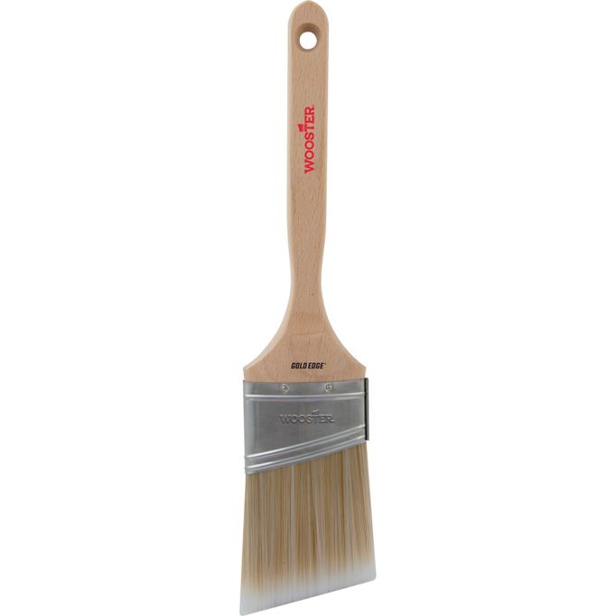 Wooster 2-1/2" Gold Edge Firm Semioval Angle Sash Paint Brush