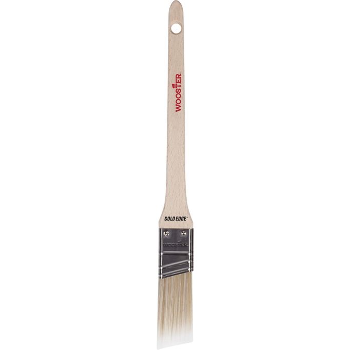 Wooster 1" Gold Edge Firm Thin Angle Rat Tail Paint Brush