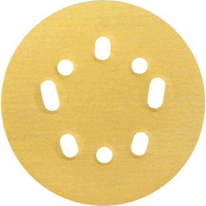 Norton 5" 5 & 8 Hole P150 Hook & Sand Paper H&L UVH Disc 25Pk