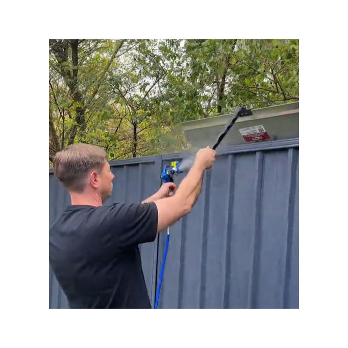 Hyde 24" x 9" Hi-Impact Poly Spray Shield w/ Pivot Neck & 18" Handle