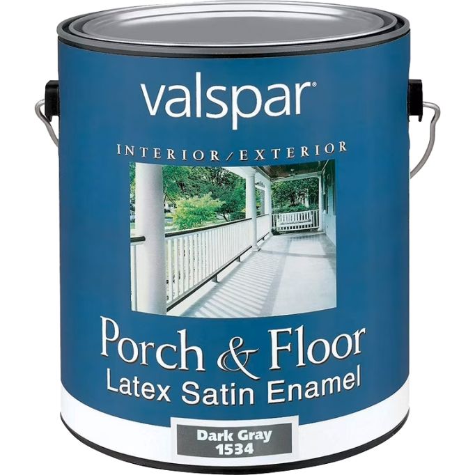 Valspar 1gal Satin Dark Gray Interior/Exterior Latex Enamel Porch & Floor Paint