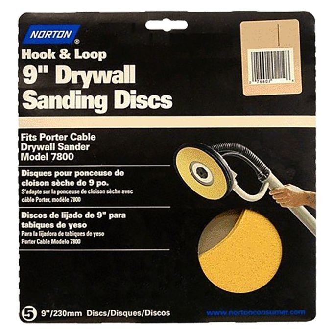 Norton 9" P220 WallSand Hook & Loop Paper Disc (15 per Pack)