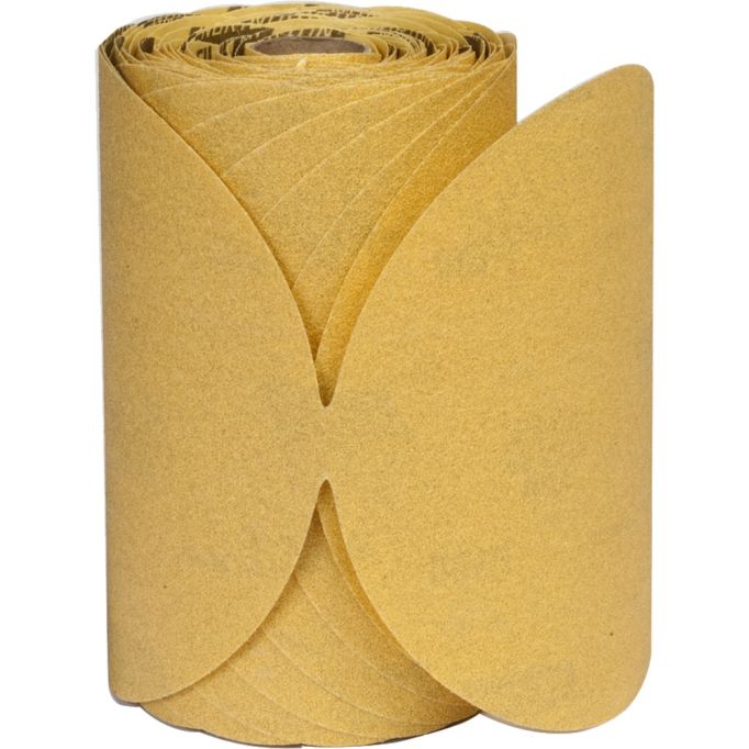 Norton 6" No Hole P80C Gold Reserve Stick & Sand Paper Disc Roll 100pk
