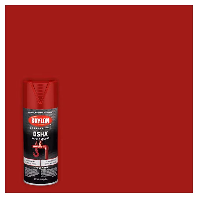 Krylon 12oz OSHA Safety Red Spray