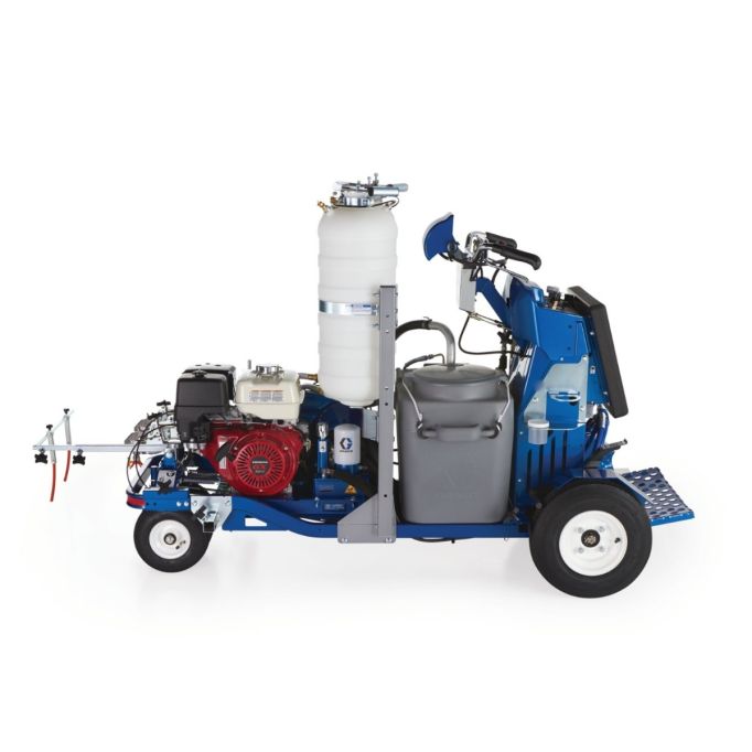 Graco LineLazer V 250SPS HP Reflective Series Self-Propelled Gas Hydraulic Airless Line Striper & Pressurized EZ Bead System w/ Two AutomaticGuns & TwoTanks