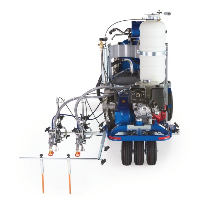 Graco LineLazer V 250SPS HP Reflective Series Self-Propelled Gas Hydraulic Airless Line Striper & Pressurized EZ Bead System w/ Two AutomaticGuns & OneTank