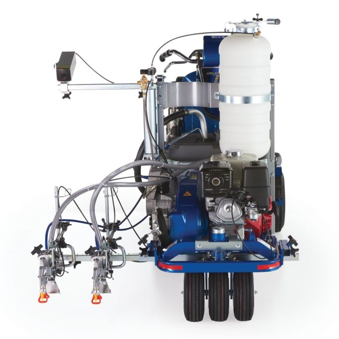 Graco LineLazer V 250SPS HP Reflective Series Self-Propelled Gas Hydraulic Airless Line Striper, Pressurized EZ Bead System, & LazerGuide3000 System w/TwoAutomatic Guns & One Tank