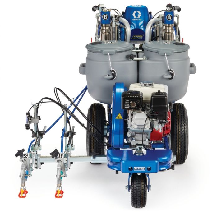 Graco LineLazer V 200DC HP Automatic Series Dual Color Gas Hydraulic Airless Line Striper w/ Two Automated Guns