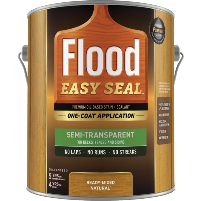Flood 1gal Mahogany Easy Seal Semi-Transparent Alkyd Oil-Based Stain