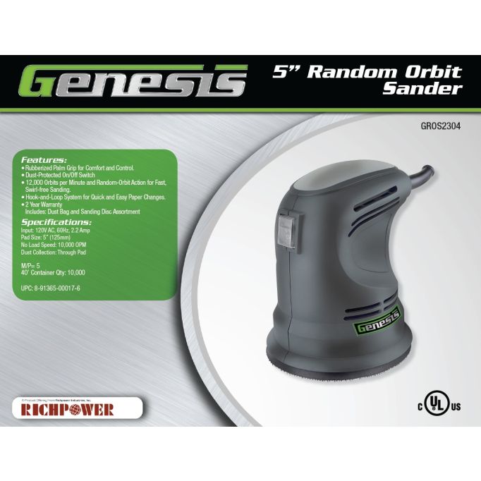 Genesis 5" Random Orbital Sander