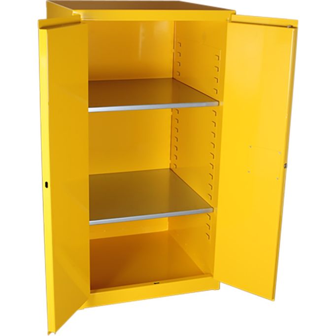 Jamco 34" x 34" x 65" Yellow Flammable Liquid Storage Safety Cabinet w/Self Closing Door