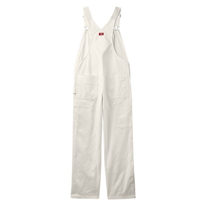 Dickies White Painter Bib Overalls