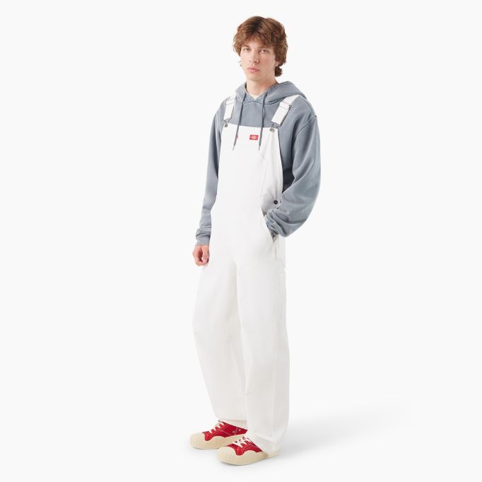 Dickies White Painter Bib Overalls