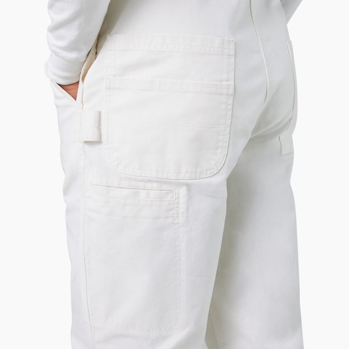 Dickies White Painter Bib Overalls