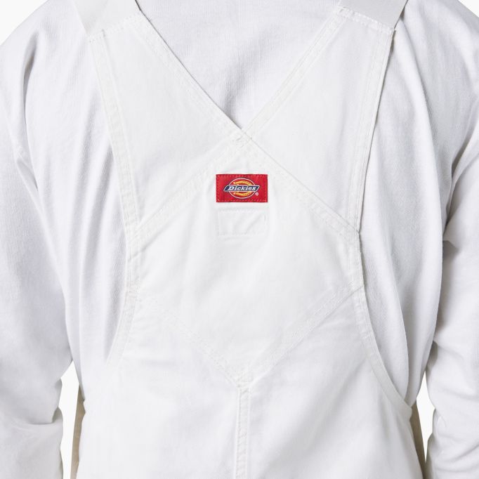 Dickies White Painter Bib Overalls
