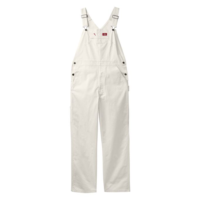 Dickies White Painter Bib Overalls