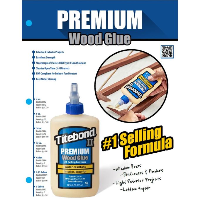 Franklin Titebond II Premium Wood Glues