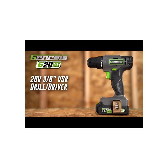 Genesis 20V 2-Speed 3/8" Drill / Driver