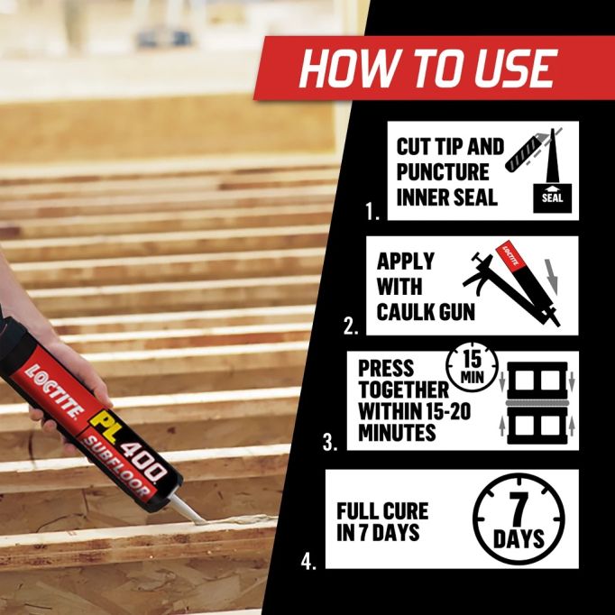 Loctite PL400 Heavy Duty Subfloor & Deck Adhesives