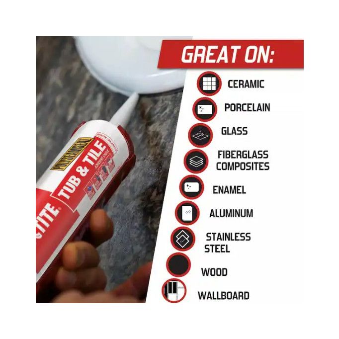 Loctite 5.5oz 2-n-1 Paintable Tub & Tile Sealants