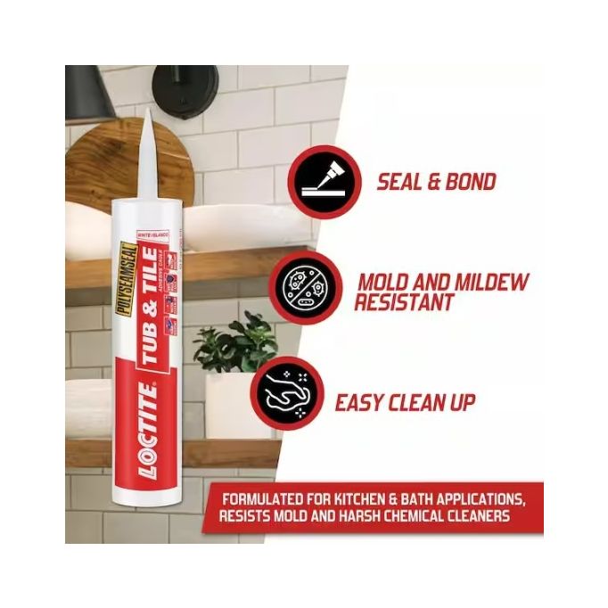 Loctite 5.5oz 2-n-1 Paintable Tub & Tile Sealants
