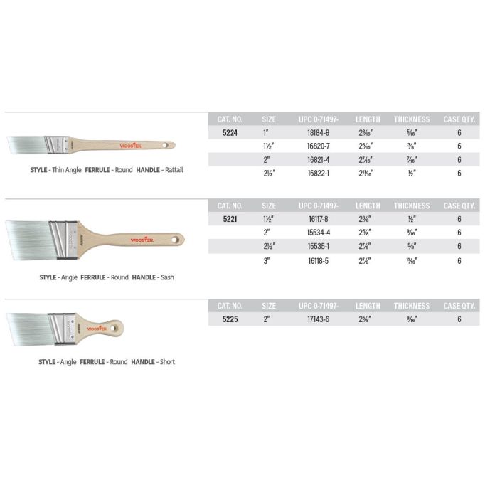 Wooster Silver Tip Paint Brushes
