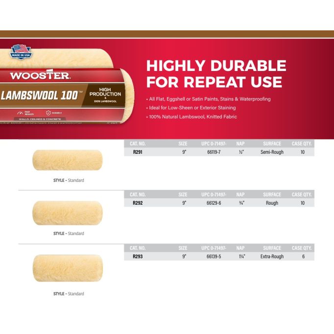 Wooster Lambswool 100 Knit Roller Covers