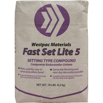 Westpac 18Lb Bag Fast Set Lite 5 Min Joint Compound Powder