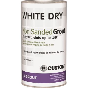 Custom 1lb White Dry Non-Sanded Grout