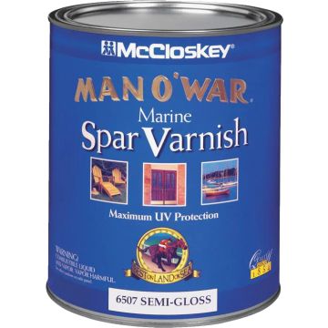 McCloskey 1Qt Semi-Gloss Man-O-War Spar Varnish (High Performance)
