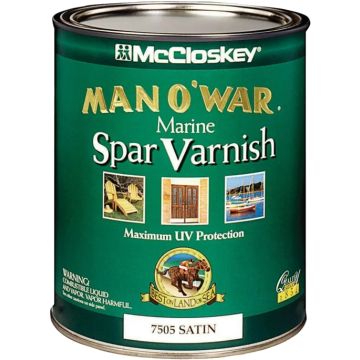 McCloskey 1Qt Satin Man-O-War Spar Varnish (Maximum Performance)