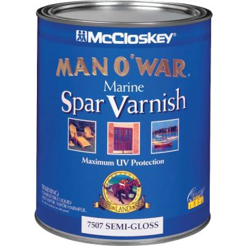 McCloskey 1Qt Semi-Gloss Man-O-War Spar Varnish (Maximum Performance)